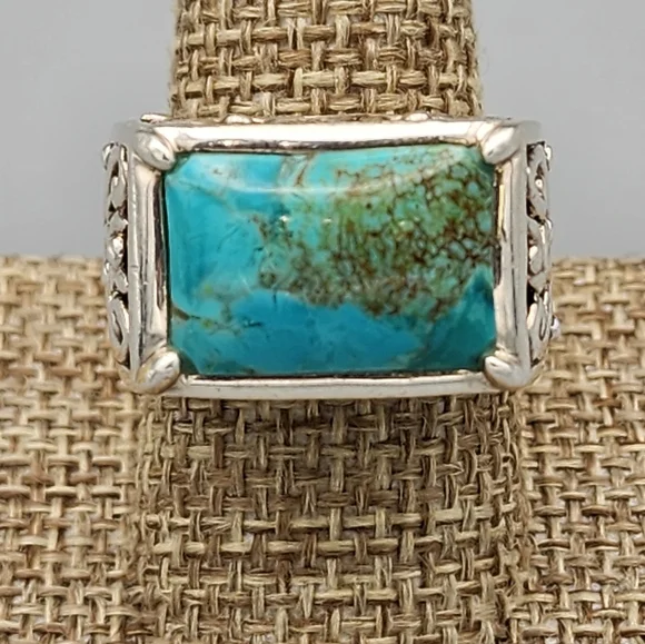 Barse Royston Turquoise and Sterling Statement Ring - Picture 3 of 4